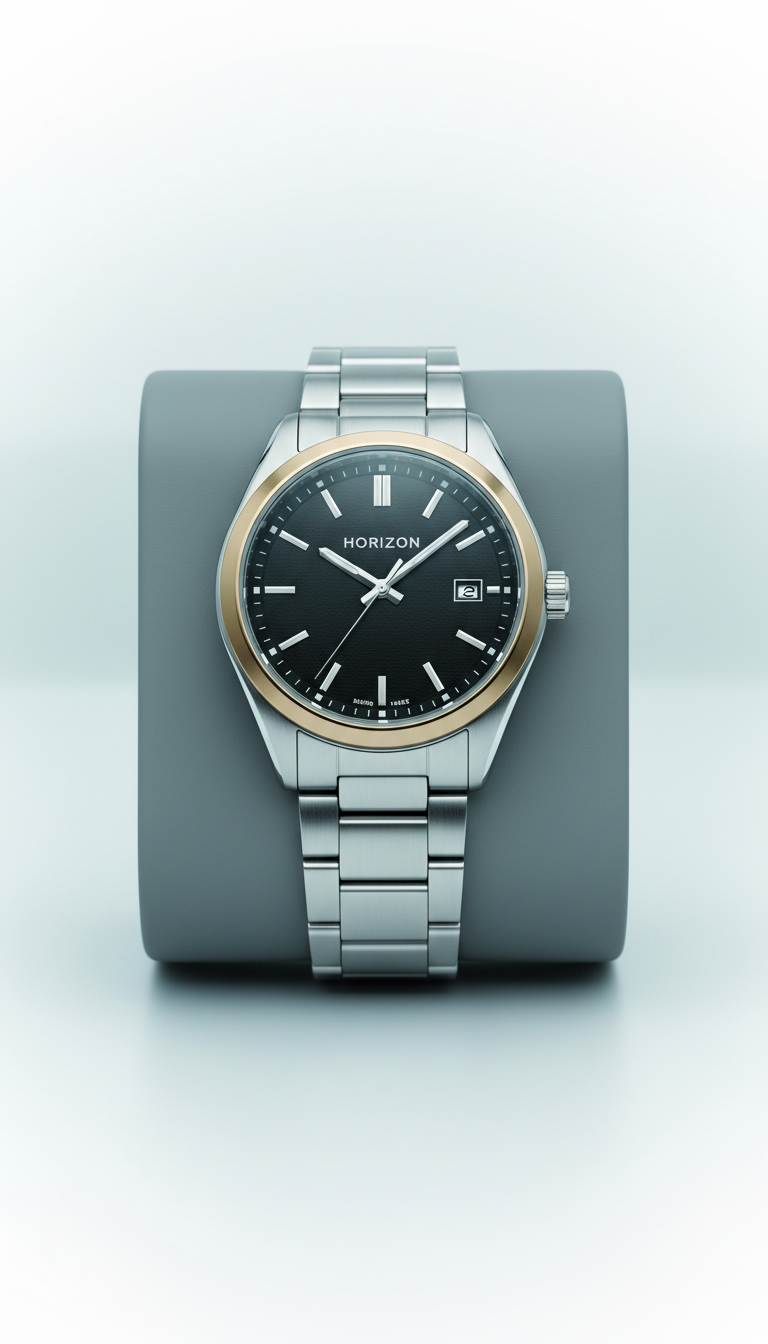 Stainless steel Meridian watch